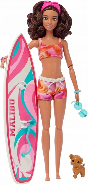 Barbie Surferka Brunetka + piesek HPL69