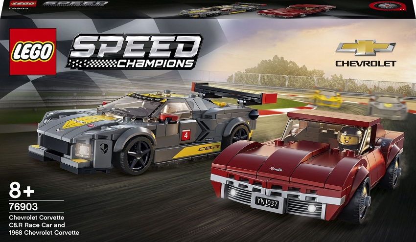 LEGO® Samochód Chevrolet Corvette C8.R i 1968 76903