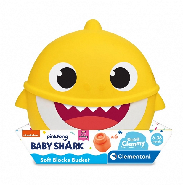 Clementoni Klocki Clemmy Wiaderko Baby Shark 17427