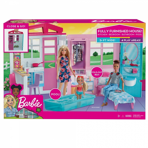 Mattel Barbie Przytulny Domek z wyposażeniem FXG54