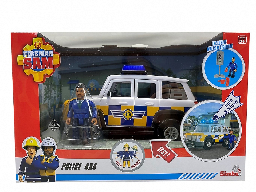 Simba Strażak Sam Jeep Policyjny z Figurką 6038