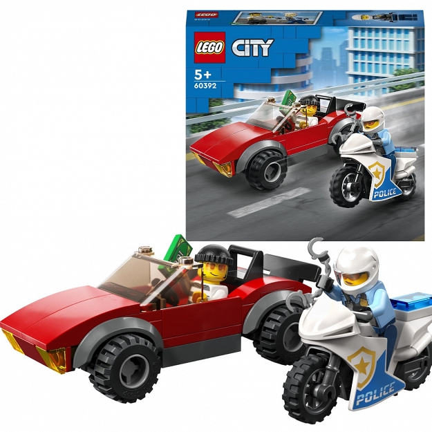 Lego City Motocykl policyjny - pościg 60392