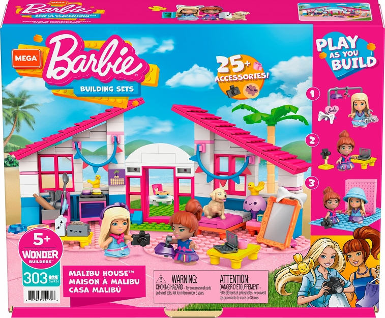 Mattel Barbie Domek w Malibu Mega Build. Set GWR34