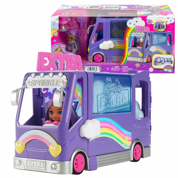Barbie Extra Minibus koncertowy + Lalka Mini HKF84