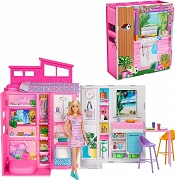 Barbie Przytulny domek + Lalka HRJ77
