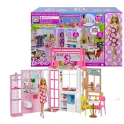Mattel Barbie Kompaktowy domek + lalka HCD48