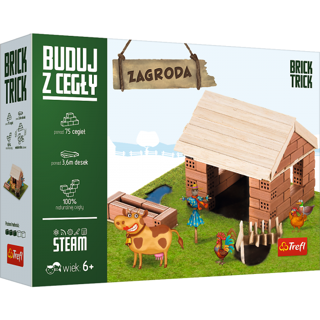 TREFL Brick Trick Buduj z cegły Zagroda 