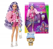 Barbie Extra Modna Fioletowe włosy GRN27 GXF08