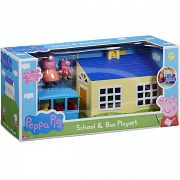 TM Toys Peppa- zestaw szkoła + autobus PEP06593