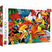 Trefl Puzzle 500 EL. Kolorowe ptaki 37328