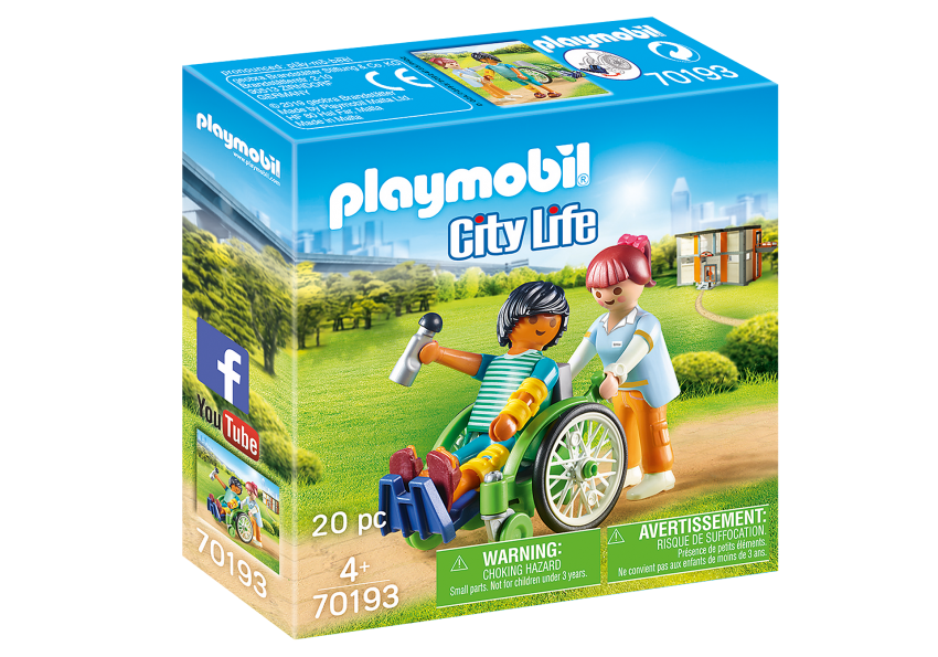 Playmobil 70193 Pacjent na wózku inwalidzkim 