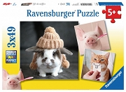 Ravensburger Puzzle3x49 Śmieszne portrety zwierząt
