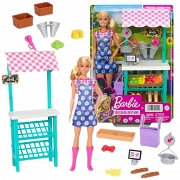 Mattel Barbie Targ Farmerski Zestaw + Lalka HCN22