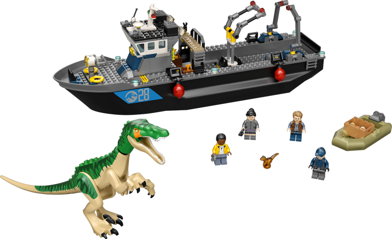 LEGO® Jurassic Park  W Barionyks i ucieczka łodzią 76942