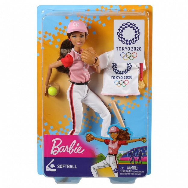 Mattel Barbie Lalka Olimpijka Softball GJL77