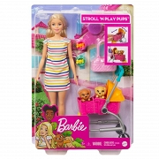 Mattel Barbie spacerówka z pieskami GHV92