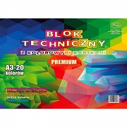 Blok techniczny A3 kolorowy 13268