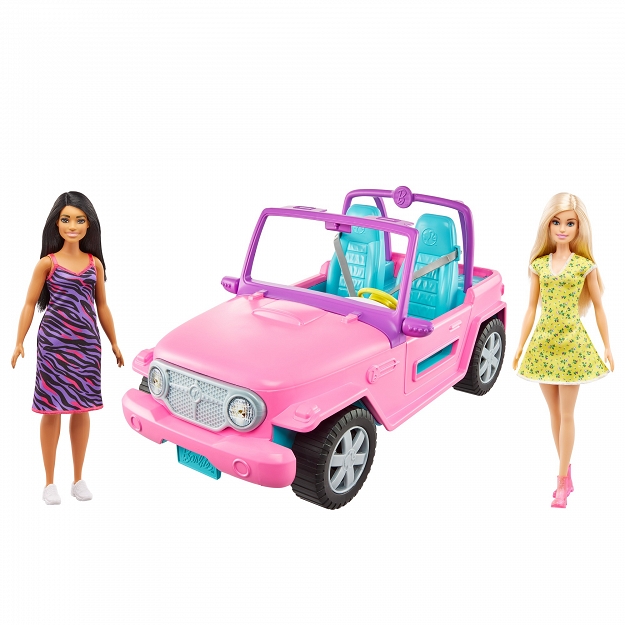 Mattel Barbie Jeep Auto Terenowe + 2 Lalki GVK02