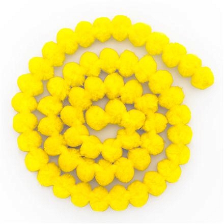Craft Girlanda z pomponów żółty KSPO 045
