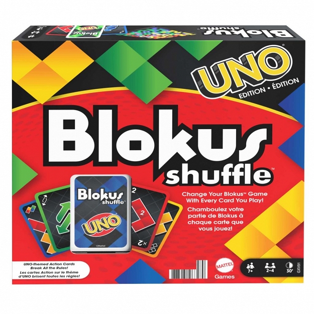 Gra Blokus Shuffle z kartami styl Uno GXV91