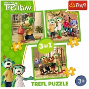 Trefl Trefliki Puzzle 3w1 + Chińczyk 09623