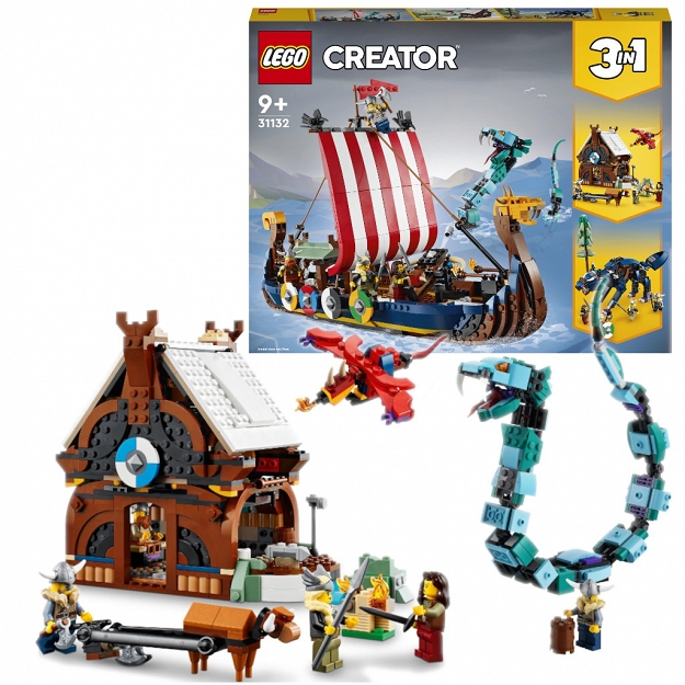 Lego Creator Statek wikingów wąż z Midgardu 31132