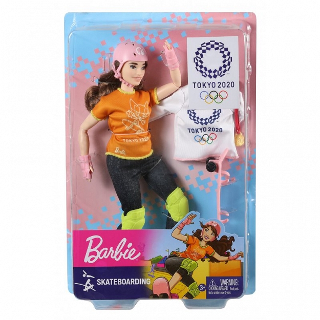 Mattel Barbie Lalka Olimpijka Skateboarding GJL78