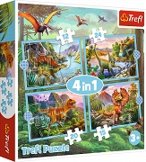 TREFL Puzzle 4w1 Wyjątkowe dinozaury 34609