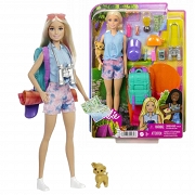 Barbie Kemping Barbie Malibu Lalka + akces. HDF73