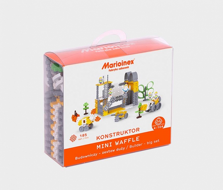 Marioinex Klocki Waffle mini Budowniczy duży 3865