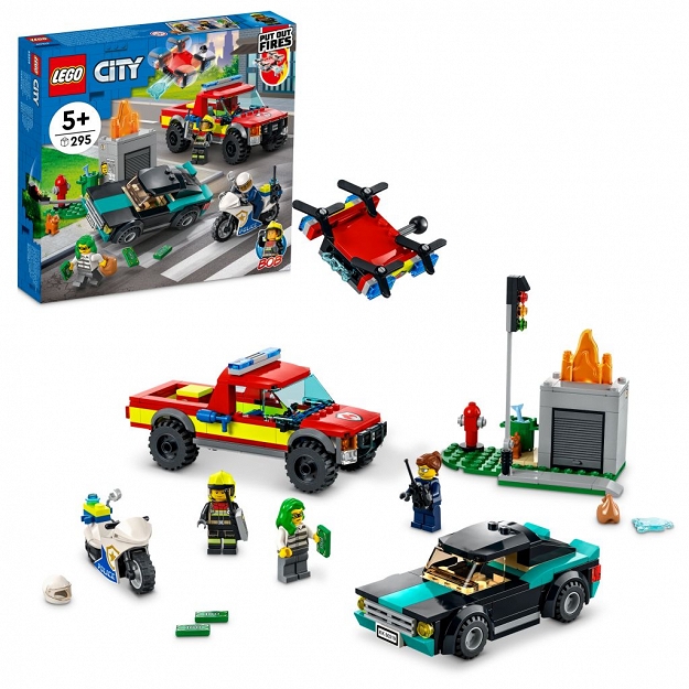 LEGO City Akcja strazacka i policyjny poscig 60319