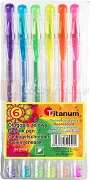 Długopis Titanum żel fluo x6 GA1030