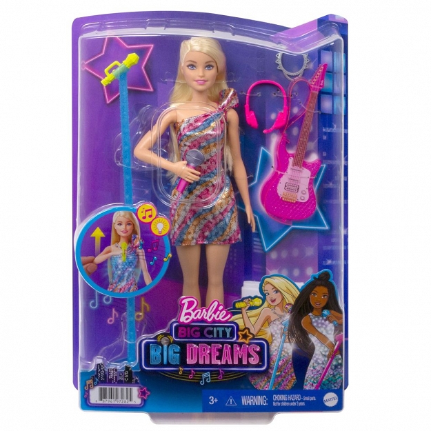 Mattel Barbie Big City Muzyczna lalka Malibu GYJ23