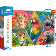 TREFL Puzzle 1000 EL. Egzotyczne zwierzęta 10671
